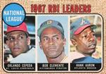 1968 O-Pee-Chee #3 National League 1967 RBI Leaders (Orlando Cepeda / Bob Clemente / Hank Aaron) LL
