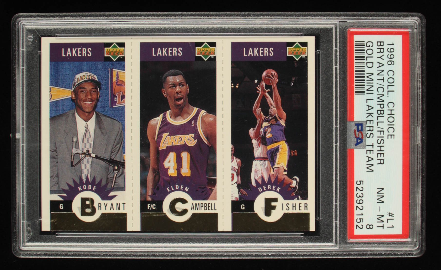 Collector's Choice Lakers #L1 Kobe/Campbell/Fisher