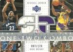 2002-03 UD Glass - One Two Combo Jerseys #MJ/KB-C Michael Jordan / Kobe Bryant SN125