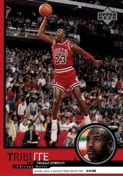 1999 Upper Deck Tribute to Michael Jordan #29 Michael Jordan (Second Slam Dunk Title 2/6/88)
