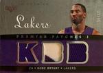 2007-08 Upper Deck Premier - Patches Triple Silver #PR2-KB Kobe Bryant MEM, SN35