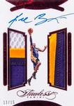 2015-16 Panini Flawless - Greats Dual Memorabilia Autographs Ruby #GR-KB Kobe Bryant AU, MEM, SN15