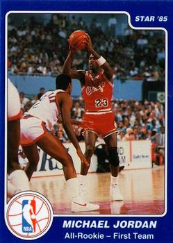 1985-86 Star All-Rookies Blue Border (Unlicensed) #1 Michael Jordan