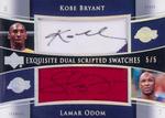 2004-05 Upper Deck Exquisite Collection - Dual Scripted Swatches #SS2-BO Kobe Bryant / Lamar Odom AU, MEM, SN5