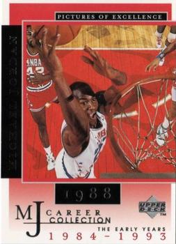 1998 Upper Deck Michael Jordan Career Collection #12 Michael Jordan/Pictures of Excellence 1988