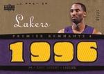 2007-08 Upper Deck Premier - Remnants Quad Gold #PR2-KB Kobe Bryant MEM, SN50