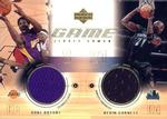 2001-02 Upper Deck - Game Jersey Combos #KB/KG Kobe Bryant / Kevin Garnett MEM