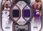 2009-10 SP Game Used - Combo Materials 155 #CM-JK Joe Johnson / Kobe Bryant MEM, SN155