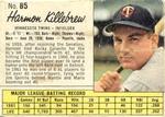1962 Jell-O #85 Harmon Killebrew