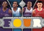 2009-10 SP Game Used - 4 on 4 Fabrics #NNO Kobe Bryant / Chris Paul / Amare Stoudemire / Yao Ming / Dirk Nowitzki / Shaquille O'Neal / Chauncey Billups / Tony Parker MEM, SN99