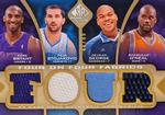 2009-10 SP Game Used - 4 on 4 Fabrics 65 #NNO Kobe Bryant / Peja Stojakovich / Devean George / Shaquille O'Neal / Jason Kidd / Kenyon Martin / Richard Jefferson / Jason Collins MEM, SN65