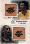 2000-01 SP Game Floor - Authentic Floor Combos #C21 Kobe Bryant / Kevin Garnett MEM