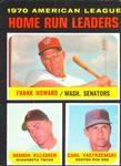 1971 O-Pee-Chee #65 1970 American League Home Run Leaders (Frank Howard / Harmon Killebrew / Carl Yastrzemski) LL