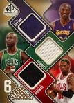 2009-10 SP Game Used - Six Star Swatches 65 #NNO Kobe Bryant / Kevin Garnett / Dennis Rodman / Vince Carter / Ray Allen / Tayshaun Prince MEM, SN65