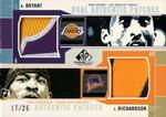 2002-03 SP Game Used - Dual Authentic Patches #KB/JR-P Kobe Bryant / Jason Richardson MEM, SN25