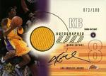 2001-02 Upper Deck - UD Game Jerseys Autographed Series One #KB-A Kobe Bryant AU, MEM, SN100