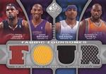 2009-10 SP Game Used - Fabric Foursome #F4-BIJO Kobe Bryant / Allen Iverson / LeBron James / Shaquille O'Neal MEM, SN199