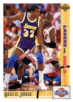 1991-92 Upper Deck #34 Magic vs. Jordan
