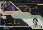 2007-08 UD Black - Autographs Dual Gold #DAU-BW Kobe Bryant / Jerry West AU, SN15