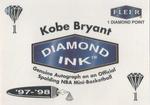 1997-98 Fleer - Diamond Ink 1 Point #NNO Kobe Bryant