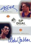 2002-03 SP Authentic - SP Dual Signatures #KB/KA Kobe Bryant / Kareem Abdul-Jabbar AU, SP