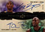 2008-09 Upper Deck Premier - Pairings Autographs #P2-GB Kobe Bryant / Kevin Garnett AU, SN25