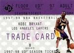 1997-98 Upper Deck UD3 - Season Ticket Trade #KBT Kobe Bryant