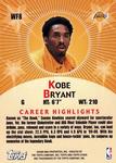 2000-01 Topps Stars - Walk of Fame #WF8 Kobe Bryant