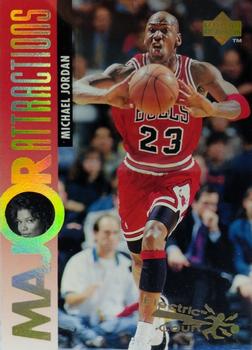 1995-96 Upper Deck - Electric Court Gold #341 Michael Jordan / Queen Latifah