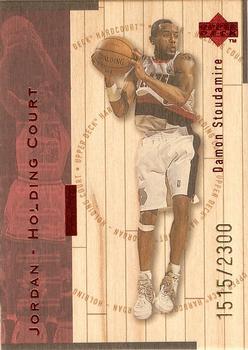 1998 Upper Deck Hardcourt - Jordan Holding Court Red #J22 Damon Stoudamire / Michael Jordan