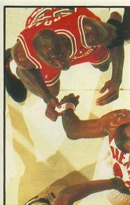 1992-93 Panini Stickers #17 1992 NBA Finals (Action scene/upper right)