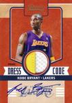 2010-11 Panini Classics - Dress Code Jerseys Prime Signatures #1 Kobe Bryant AU, MEM, SN25, EXCH