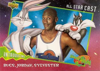 1996 Upper Deck Space Jam #SJ1 Introducing TuneSquad: Bugs, Jordan, Sylvester