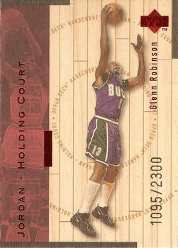 1998 Upper Deck Hardcourt - Jordan Holding Court Red #J15 Glenn Robinson / Michael Jordan