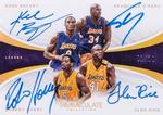 2017-18 Panini Immaculate Collection - Quad Autographs #Q-LAL Kobe Bryant / Robert Horry / Shaquille O'Neal / Glen Rice AU, SN10