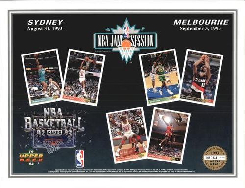 1992-93 Upper Deck Sheets #NNO Michael Jordan / Stacey King / Gary Payton / Muggsy Bogues / Buck Williams /Hakeem Olajuwon