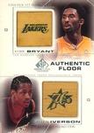 2000-01 SP Game Floor - Authentic Floor Combos #C13 Kobe Bryant / Allen Iverson MEM