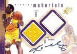 2000-01 SPx - Winning Materials #KBA2 Kobe Bryant AU, MEM MEM: Game Jersey / Shoe