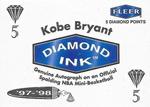 1997-98 Fleer - Diamond Ink 5 Points #NNO Kobe Bryant
