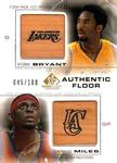 2000-01 SP Game Floor - Authentic Floor Combos Gold #C15 Kobe Bryant / Darius Miles MEM, SN100