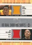 2002-03 Upper Deck - UD Dual Shooting Shirts #KB/JW-S Kobe Bryant / Jay Williams MEM MEM: Shooting Shirt