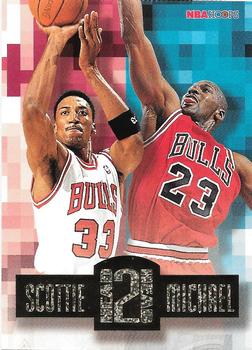 1996-97 Hoops - Head 2 Head #HH2 Michael Jordan / Scottie Pippen