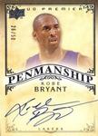2008-09 Upper Deck Premier - Penmanship Autographs #PEN-KB Kobe Bryant AU, SN50