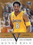 2001-02 Upper Deck Honor Roll - Fab Fives The Scorers #F5-S2 Kobe Bryant