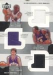 2003-04 Upper Deck Honor Roll - All-NBA Authentics Triple Warm Ups #MJ/KB/JS Michael Jordan / Kobe Bryant / John Stockton MEM