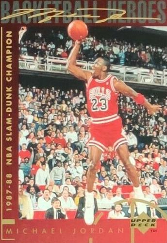 1994-95 Upper Deck - Basketball Heroes: Michael Jordan Jumbo #39 Michael Jordan - 1987-88 NBA Slam Dunk Champion