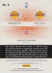 2012-13 Panini Immaculate Collection - Trios Prime #8 Dwight Howard / Kobe Bryant / Pau Gasol MEM, SN10