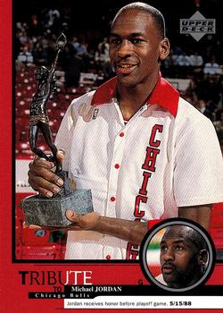 1999 Upper Deck Tribute to Michael Jordan #8 Michael Jordan (Honor before playoff game 5/15/88)
