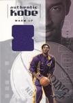 2001-02 Upper Deck MVP - Authentic Kobe #KBW Kobe Bryant MEM MEM: Game-worn Warm-up