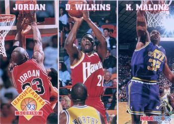 1993-94 Hoops #283 Scoring (Michael Jordan / Dominique Wilkins / Karl Malone)